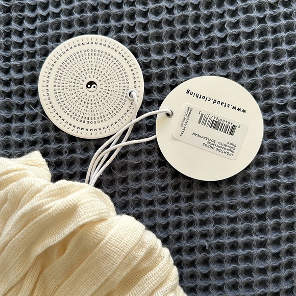 STAUD Hightide Dress Cream - size 4 - Picture 8 of 9